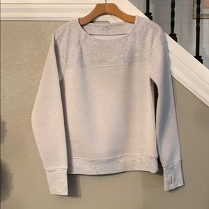Athleta thick grey sweatshirt with thumb holes.